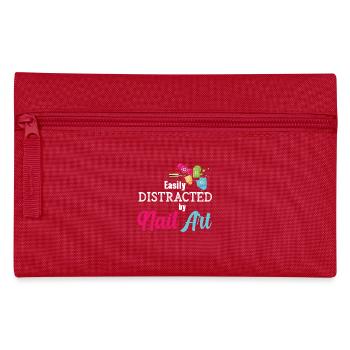 Easily distracted by Nail Art Nail Tech - Pencil Case - red - Front