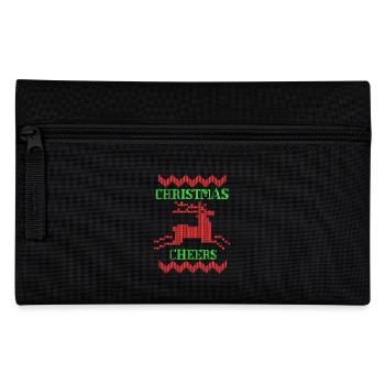 Motif tricoté de renne de Noël Motif tricoté - Trousse - noir - Devant