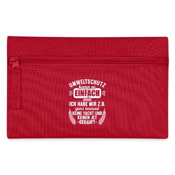 Anti Umweltschutz Parodie Umweltschutz - Federtasche - Rot - Vorne
