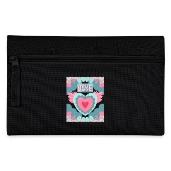 Liebe-Spruch, True-Love, Valentinstag Motiv - Federtasche - Schwarz - Vorne