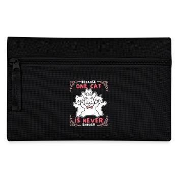 Cat, funny saying, lots of cats, cat mom - Pencil Case - black - Front