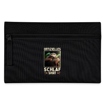Faultier Offizielles Schlafshirt Pyjama Schlaf - Federtasche - Schwarz - Vorne