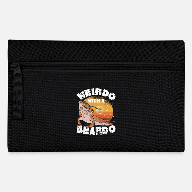 Bearded Dragon - Weirdo with a Beardo - Pencil Case - black