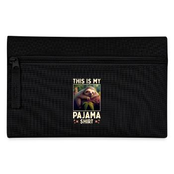 Faultier This Is My Pajama Shirt Pyjama Schlaf - Federtasche - Schwarz - Vorne