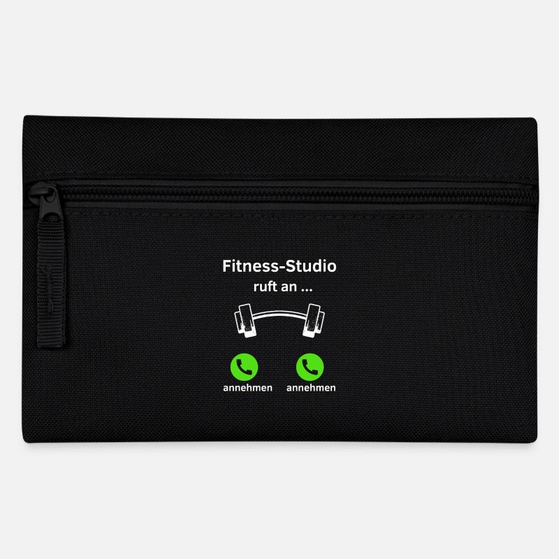 Fitness Studio ruft an - annehmen oder annehmen? - Federtasche - Schwarz