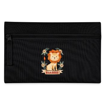 Joyeux Lion, disant Roarrr, signe du zodiaque Lion - Trousse - noir - Devant