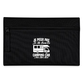 J'peux pas j'me barre en camping car avec mon mari - Trousse - noir - Devant