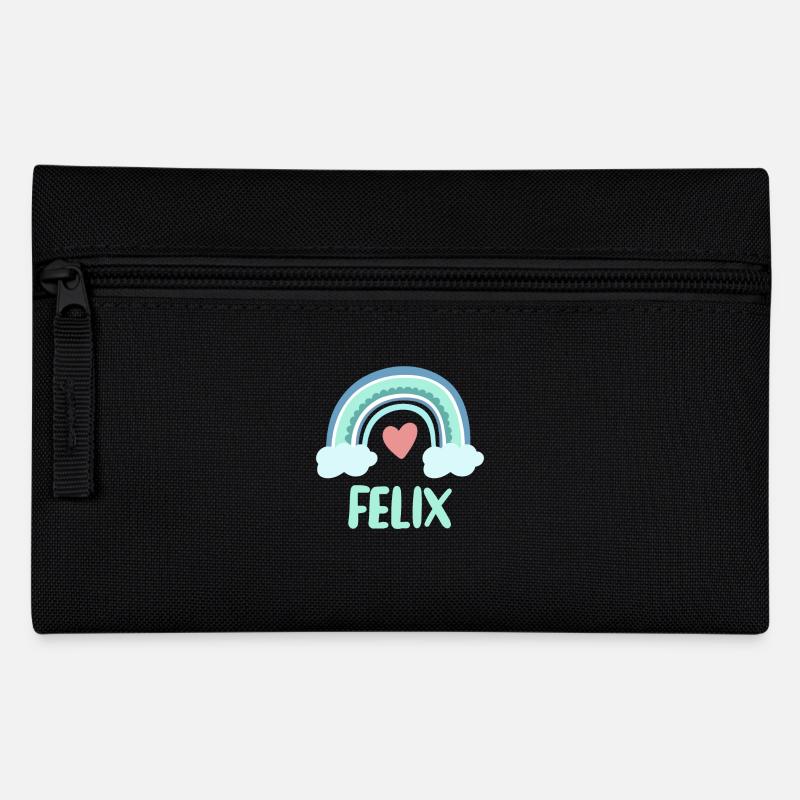 Felix Name Regenbogen Baby - Federtasche - Schwarz