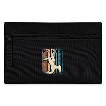 Retro Vintage Cricket - Pencil Case - black - Front
