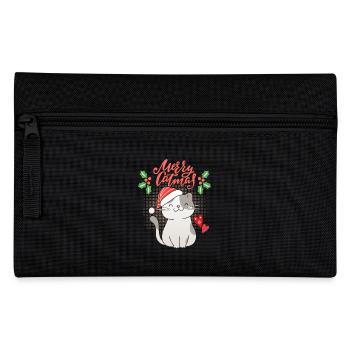 Weihnachten mit lustiger Katze, Merrry-Catmas, Pun - Federtasche - Schwarz - Vorne