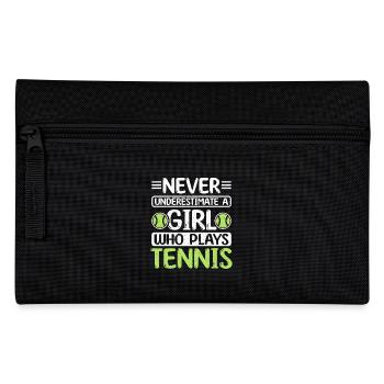 Ne sous-estimez jamais une fille qui joue au tennis - Trousse - noir - Devant