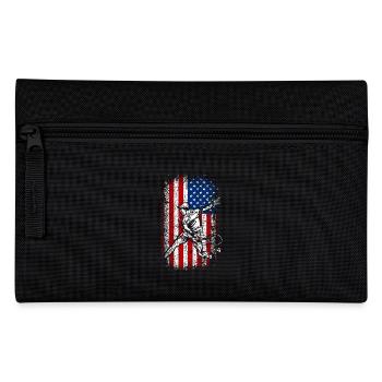 USA Drapeau américain Tennis patriotique 4 juillet - Trousse - noir - Devant