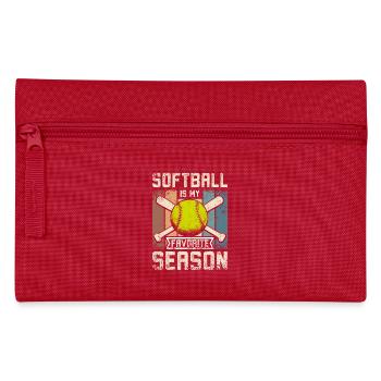 Softball is my favorite season - Federtasche - Rot - Vorne