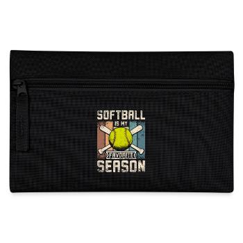 Le softball est ma saison préférée - Trousse - noir - Devant