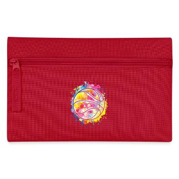 Colorful Basketball Splash Basketball Game Lover - Pencil Case - red - Front