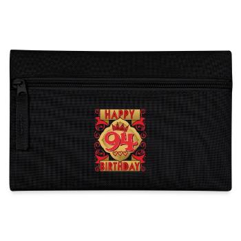 94. Geburtstag 94 Jahre alt Spruch, Vintage-Design - Federtasche - Schwarz - Vorne