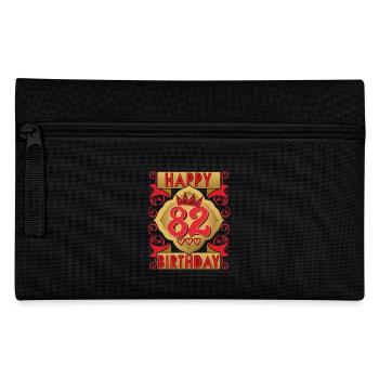 82. Geburtstag 82 Jahre alt Spruch, Vintage-Design - Federtasche - Schwarz - Vorne