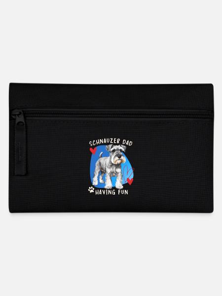 Schnauzer, Schnauzer-Terrier, Schnauzer-Dad Spruch - Federtasche - Schwarz