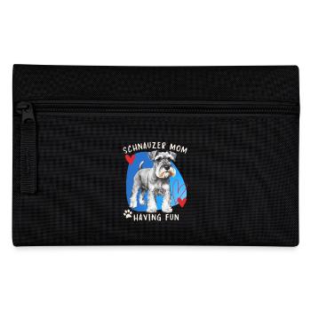 Schnauzer, Schnauzer-Terrier, Schnauzer-Mom Spruch - Federtasche - Schwarz - Vorne