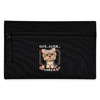 Lustiger Yorkshire Terrier, Yorkie, Spruch - Federtasche - Schwarz - Vorne