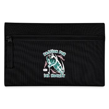 Eishockey, Eishockeyspieler, lustiger Spruch - Federtasche - Schwarz - Vorne