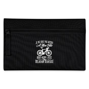Je ne suis pas accro à mon vélo Cadeau cycliste - Trousse - noir - Devant