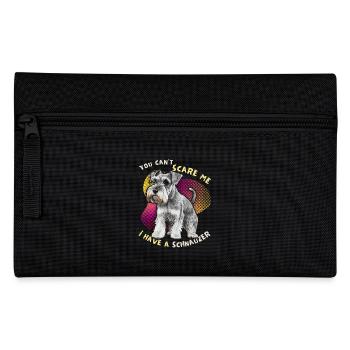 Schnauzer, Schnauzer-Terrier, lustiger Spruch - Federtasche - Schwarz - Vorne