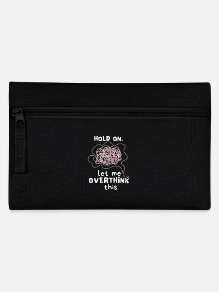 Let-Me-Overthink-This Psychotherapie, Overthinking - Federtasche - Schwarz