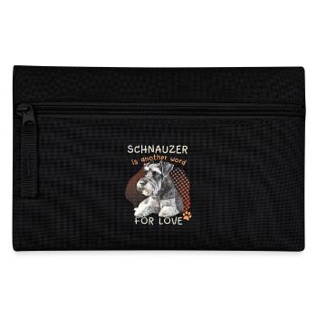 Lustiger Schnauzer, Schnauzer-Terrier, Spruch - Federtasche - Schwarz - Vorne