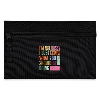 Je ne suis pas autoritaire vintage drôle - Trousse - noir - Devant