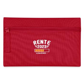 Rentner 2023 Rentnerin 2023 Rente 2023 - Federtasche - Rot - Vorne