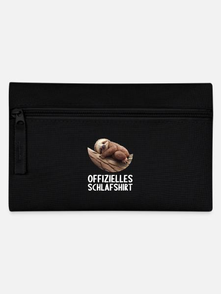 Faultier Faultiere Offizielles Schlafshirt - Federtasche - Schwarz