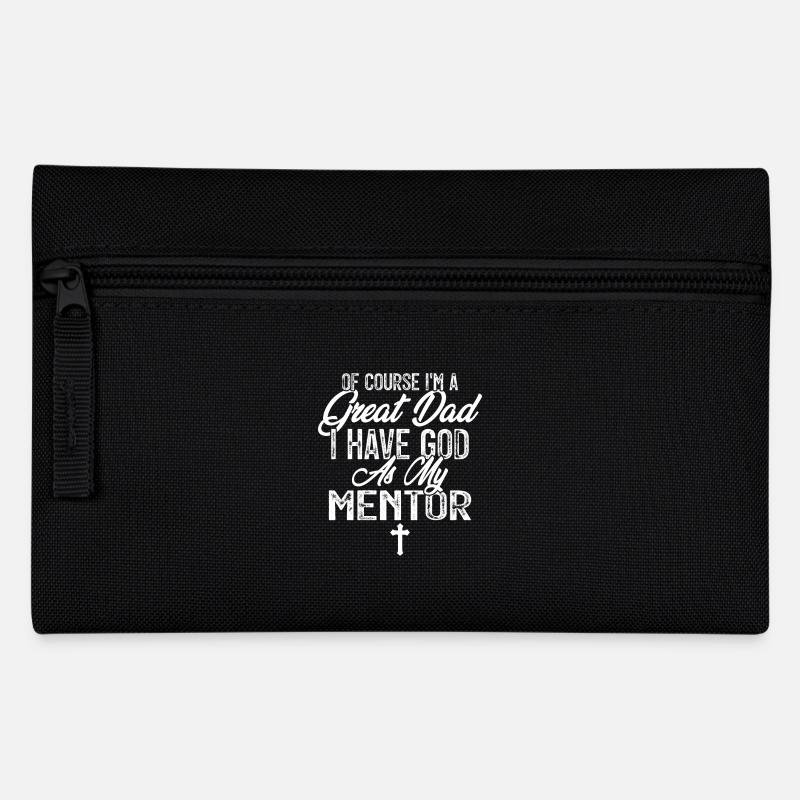 Gott ist mein Mentor Christlicher Vatertag - Federtasche - Schwarz