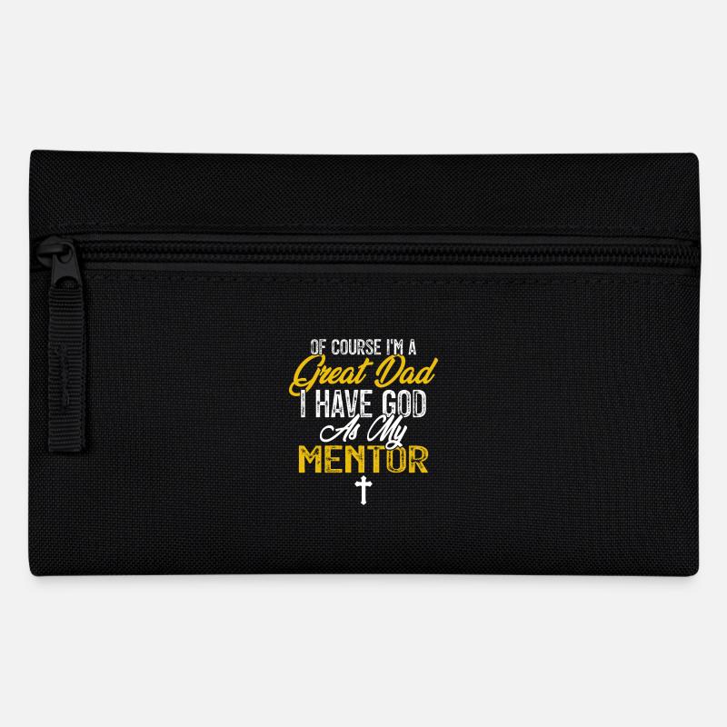Gott ist mein Mentor Christlicher Vatertag - Federtasche - Schwarz