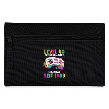 1983 Level 40 Jahre Gaming 40er 40 Geburtstag - Federtasche - Schwarz - Vorne
