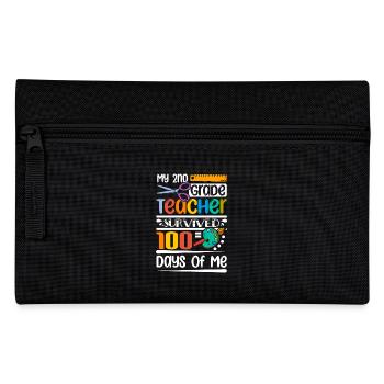 My 2nd grade teacher survived 100 days of me - Pencil Case - black - Front