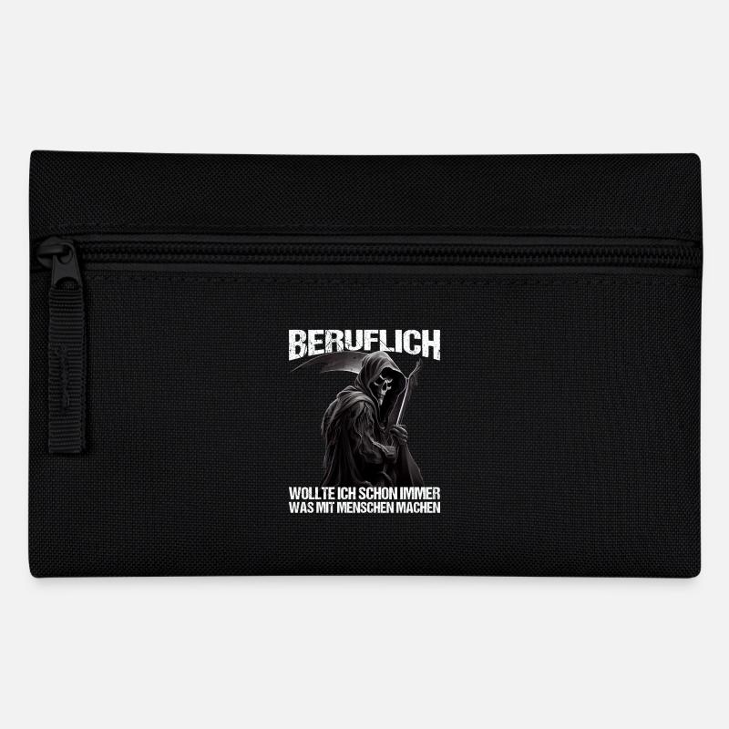 Beruflich schon immer was mit Menschen machen - Federtasche - Schwarz