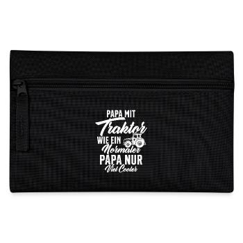 papa nit traktor wie ein normaler - Federtasche - Schwarz - Vorne