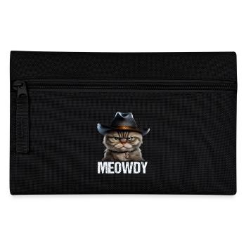 Meowdy Funny cat Meme for Cat Lovers - Pencil Case - black - Front