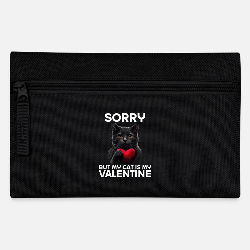 Tut Mir Leid, Aber Meine Katze Ist Mein Valentine - Federtasche - Schwarz