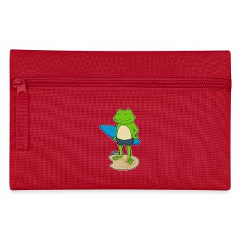 Frosch Surfen Surfbrett Sommer - Federtasche - Rot - Vorne