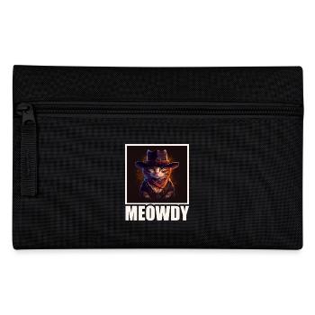Meowdy Funny cat Meme for Cat Lovers - Pencil Case - black - Front