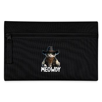 Meowdy Funny cat Meme for Cat Lovers - Pencil Case - black - Front