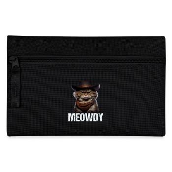 Meowdy Funny cat Meme for Cat Lovers - Pencil Case - black - Front