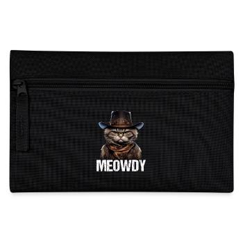 Meowdy Funny cat Meme for Cat Lovers - Pencil Case - black - Front