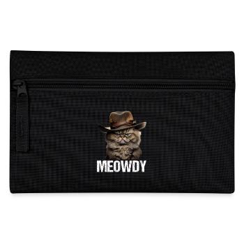 Meowdy Funny cat Meme for Cat Lovers - Pencil Case - black - Front