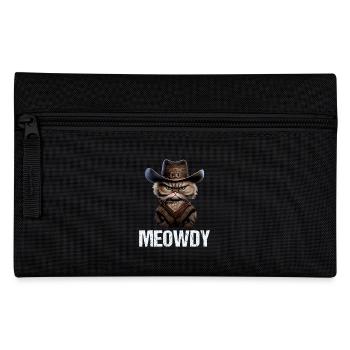 Meowdy Funny cat Meme for Cat Lovers - Pencil Case - black - Front