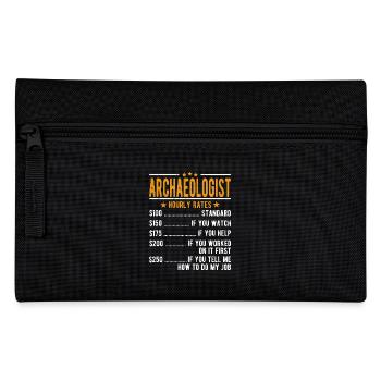 Archaeologist Hourly wage - Pencil Case - black - Front
