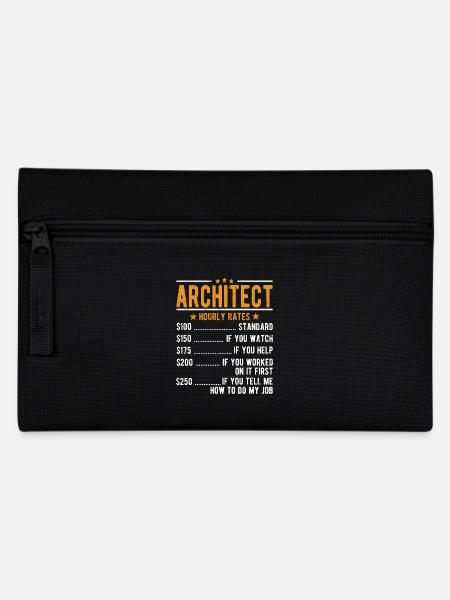 Architekt Stundenlohn - Federtasche - Schwarz