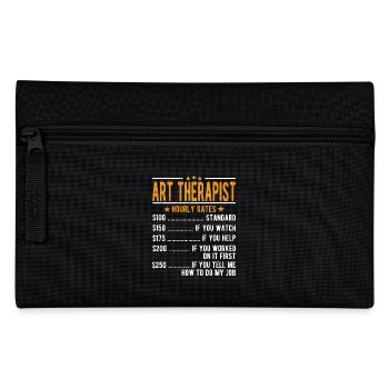 Art therapist Hourly wage - Pencil Case - black - Front
